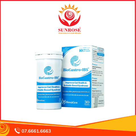  Viên uống BiovaGen Biogastro IBS bổ sung men vi sinh, cải thiện hội chứng ruột kích thích và hỗ trợ tiêu hóa (Hộp 30 viên) 