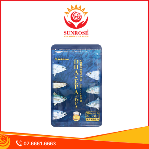 Dầu cá Seedcoms DHA, EPA & DPA hỗ trợ cải thiện trí nhớ gói 30 viên 