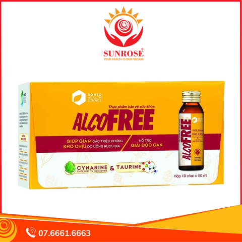  Dung dịch Alcofree Rohto giảm các triệu chứng khó chịu do uống rượu bia (50ml) 