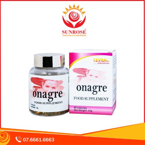  Viên uống Onagre Cevrai hỗ trợ làm giảm triệu chứng tiền kinh nguyệt, tiền mãn kinh và mãn kinh (60 viên) 