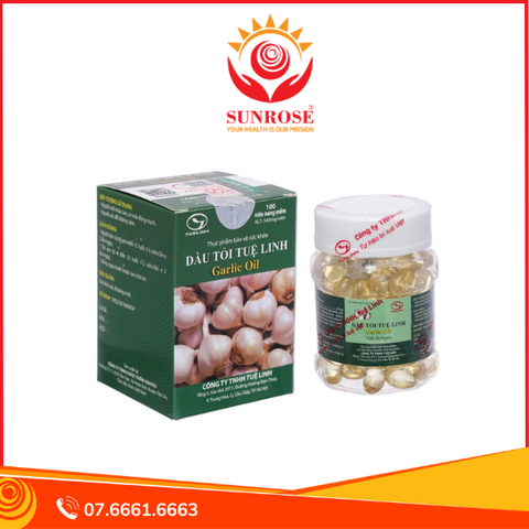  Dầu Tỏi Tuệ Linh hỗ trợ giảm mỡ máu, giảm nguy cơ xơ vữa động mạch vành (100 viên) 