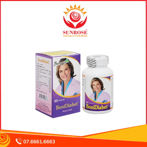  BoniDiabet+ hỗ trợ giảm lượng đường và cholesterol trong máu hộp 60 viên 
