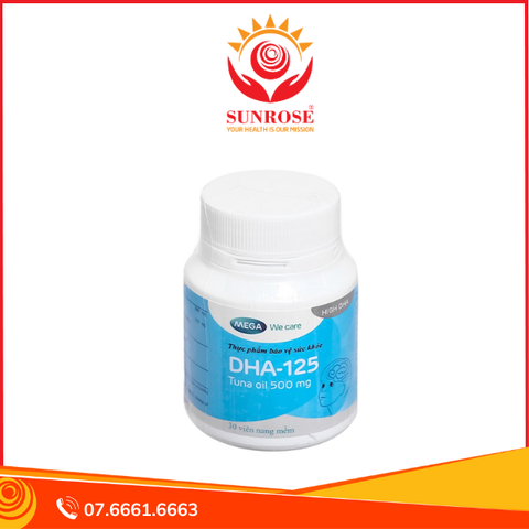  Dầu cá MEGA We care DHA-125 giúp phát triển não bộ và thị giác chai 30 viên 