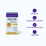  Healthy Life Omega-3 (Hộp 100 Viên) - Bổ Sung Omega-3 Hỗ Trợ Tim Mạch 