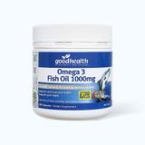  Viên dầu cá Good Health Omega 3 Fish Oil 1000mg giúp phát triển não bộ, tốt cho mắt và tim mạch (Hộp 150 viên) 