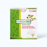  Viên uống ABIPHA Ginkgo 360 Natto Q10 hỗ trợ tăng cường tuần hoàn não, giảm nguy cơ hình thành cục máu đông (Hộp 10 vỉ x 10 viên) 