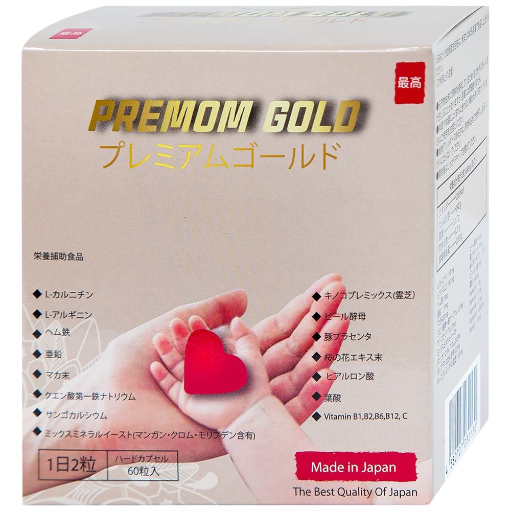  Viên uống Premom Gold Jpanwell hỗ trợ phụ nữ trước giai đoạn mang thai (60 viên) 