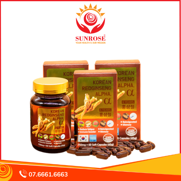  Thực phẩm bảo vệ sức khỏe Korean Redginseng Alpha (60 viên) 