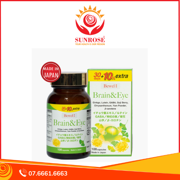  Thực phẩm bảo vệ sức khỏe Bewel Brain & Eye (100 viên) 