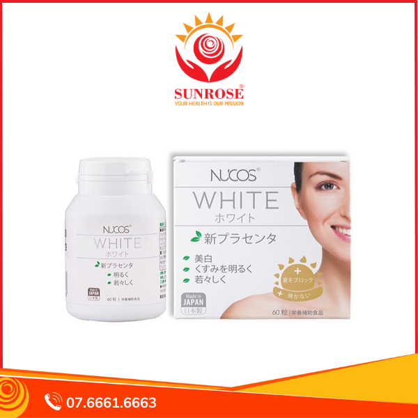  Nucos White New Placenta hỗ trợ trắng da, giảm nám (60 viên) 