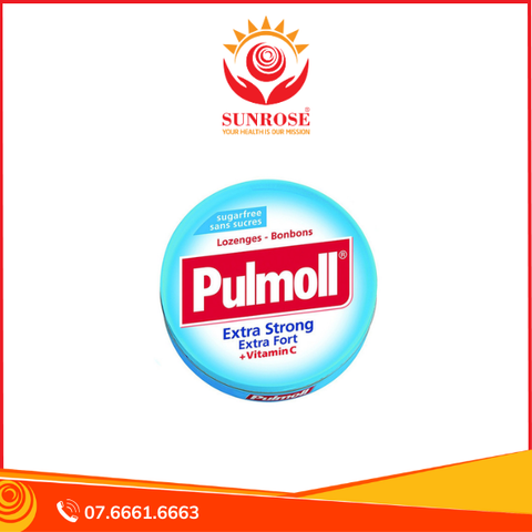  Kẹo ngậm ho không đường Pulmoll Extra Strong+C giảm đau họng (45g) 