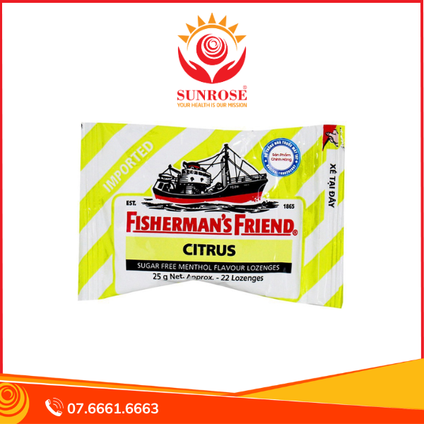  Kẹo con tàu Fisherman's Friend vị cam chanh (25g) 