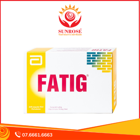  Dung dịch uống Fatig Abbott hỗ trợ điều trị suy nhược chức năng (2 vỉ x 10 ống) 