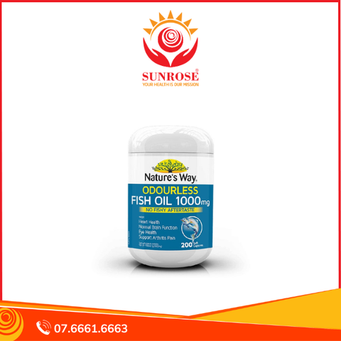  Thực phẩm bảo vệ sức khỏe Fish Oil 1000mg (200 Viên) 