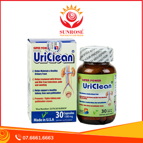  Thực phẩm bảo vệ sức khỏe Super Power Uriclean (30 viên) 