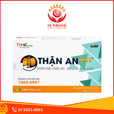  Thực phẩm bảo vệ sức khỏe Thận An Plus (2 vỉ x 10 viên) 
