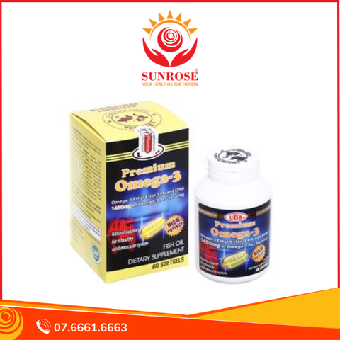  Thực phẩm bảo vệ sức khỏe UBB® Premium Omega 3 (60 Viên) 