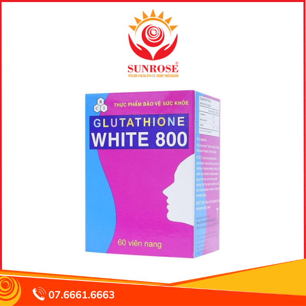  Thực phẩm bảo vệ sức khoẻ viên nang Glutathione White 800 (60 viên) 