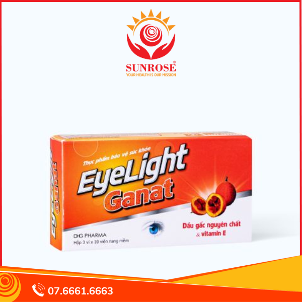  Thực phẩm bảo vệ sức khỏe viên nang mền Eyelight Ganat (30 Viên) 