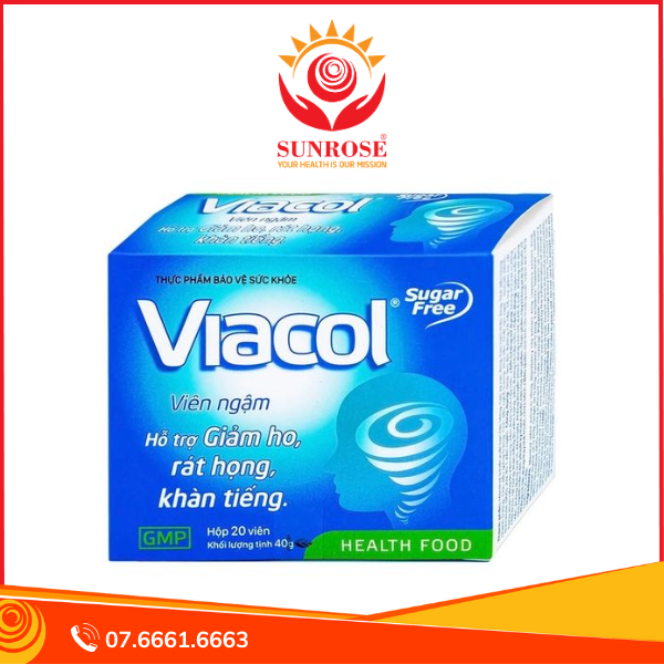 Thực phẩm bảo vệ sức khỏe viên ngậm Viacol® (20 viên) 