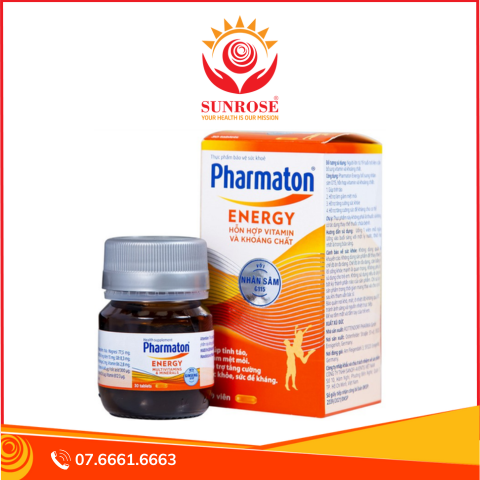  Viên uống Pharmaton Energy hỗn hợp vitamin và khoáng chất giúp tỉnh táo, hỗ trợ giảm mệt mỏi (30 viên) 