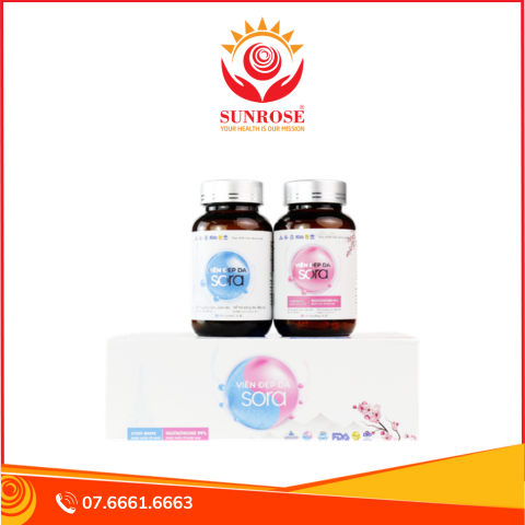  Viên uống Sora hỗ trợ đẹp da (Hộp 2 chai x 30 viên) 
