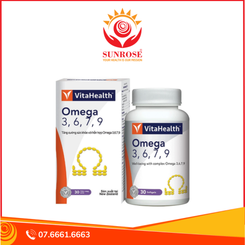  Viên uống VitaHealth Omega 3,6,7,9 bổ mắt, ngừa xơ vữa động mạch hộp (30 viên) 