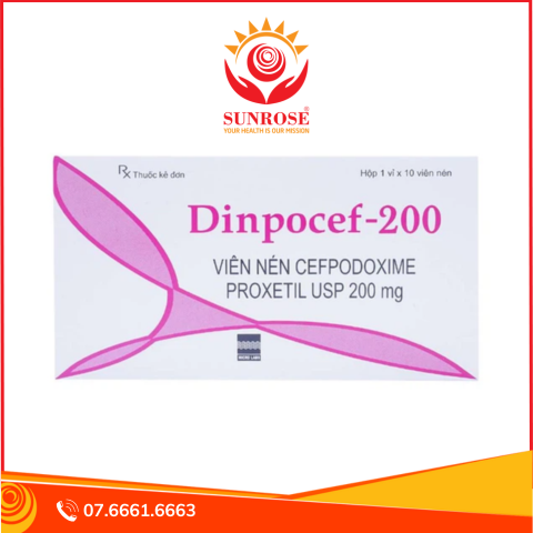  Thuốc Dinpocef-200mg hỗ trợ điều trị nhiễm trùng (Hộp10 viên) 
