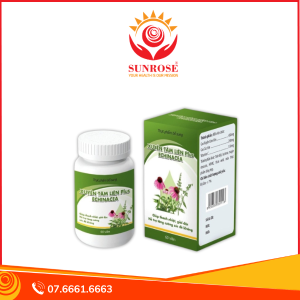  Thực phẩm bảo vệ sức khỏe Xuyên Tâm Liên Plus Echinacea Kingphar (60 viên) 