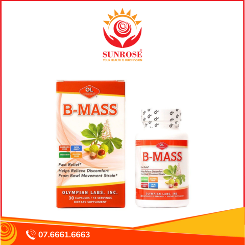  Viên Uống B Mass Hỗ Trợ Bệnh Trĩ (Chai 30 Viên) 