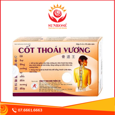  Viên uống bổ khớp, hỗ trợ thoái hóa đốt sống Cốt Thoái Vương (30 viên) 