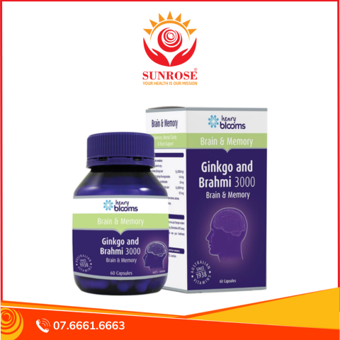  Viên uống Ginkgo And Brahmi 3000 Henry Blooms hỗ trợ hoạt huyết (Hộp 30 viên) 