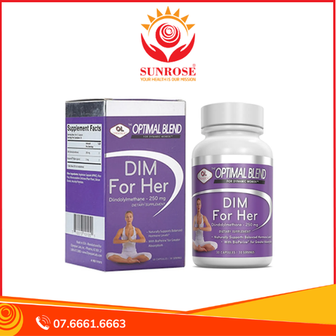  Thực phẩm bảo vệ sức khỏe Dim For Her 250mg (30 viên) 