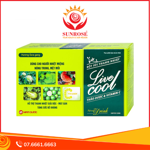  Thực phẩm bảo vệ sức khỏe bột sủi thanh nhiệt Livecool (10 gói x 7g) 