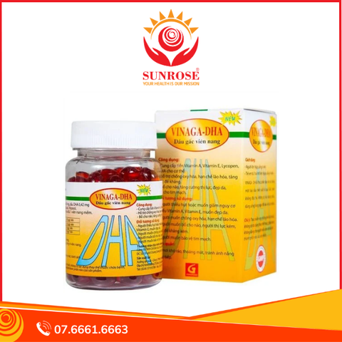  Thực phẩm bảo vệ sức khỏe Dầu Gấc Viên Nang Vinaga DHA (100 viên) 