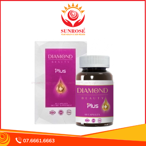  DIAMOND BEAUTY PLUS viên uống Tpbvsk - Nuôi Dưỡng, Bảo Vệ, Phục Hồi Làn Da, Hàng chuẩn Hoa Kỳ, Hộp/ 60 Viên. 
