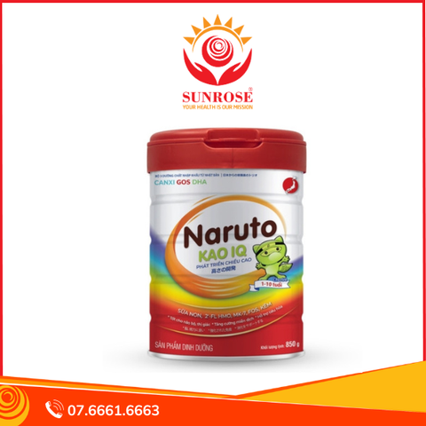  Naruto Kao IQ – Dinh dưỡng cho trẻ 1-10 tuổi, hỗ trợ miễn dịch, phát triển chiều cao & trí não Hộp 850g 
