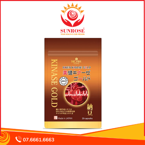  Biken Kinase Gold 20 viên - Viên uống hỗ trợ phòng ngừa và hỗ trợ điều trị đột quỵ Nhật Bản 