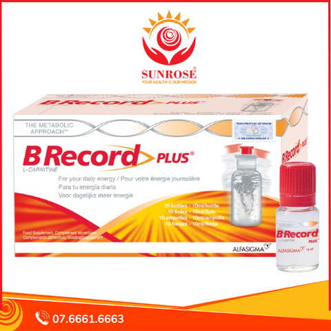  B RECORD Plus® TPBVSK Đạm Uống Cung Cấp Năng Lượng Chuẩn Italy hộp 10 chai x 10 ml 