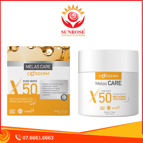  Melas Care - Hỗ trợ việc điều trị nám, sạm da, tàn nhang, Hàng chuẩn Hàn Quốc, Hộp 30ml 