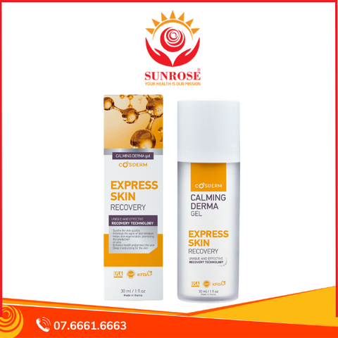  Calming Derma Gel - Hỗ trợ phục hồi da nhanh chóng, Hàng chuẩn Hàn Quốc, Chai 30ml 