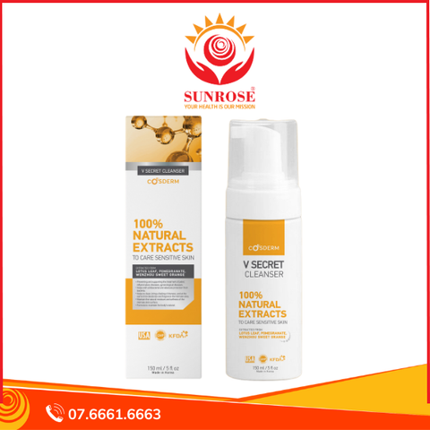  V Secret Cleanser - Dung dịch vệ sinh dịu nhẹ cho vùng da nhạy cảm, Hàng chuẩn Hàn Quốc, Chai 150ml 