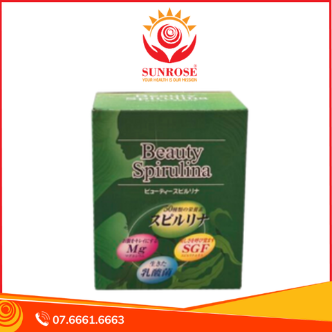  Tảo Beauty Spirulina Nhật Bản giúp đẹp da, tăng sức đề kháng 15 gói 