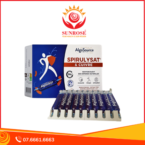  Thực phẩm bổ sung Phyco Spirulysat & Cuivre Hộp 20 ống 