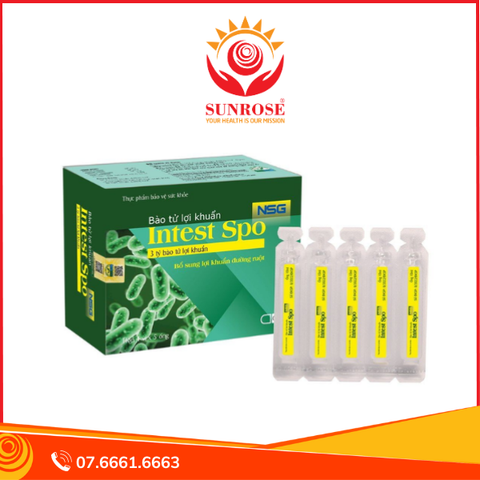  Thực phẩm bảo vệ sức khoẻ Bào tử lợi khuẩn Intest Spo Plus, Hộp 20 ống 