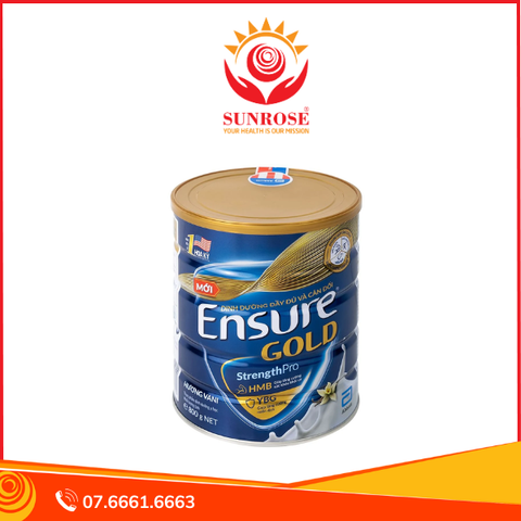  Sữa bột Ensure Gold StrengthPro Abbott hương vani tăng cường sức khỏe khối cơ, tăng miễn dịch (800g) 
