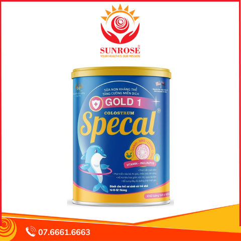  SPECAL GOLD 1 - Sữa non kháng thể tăng cường hệ miễn dịch và phát triển ở trẻ, Hộp 400g 