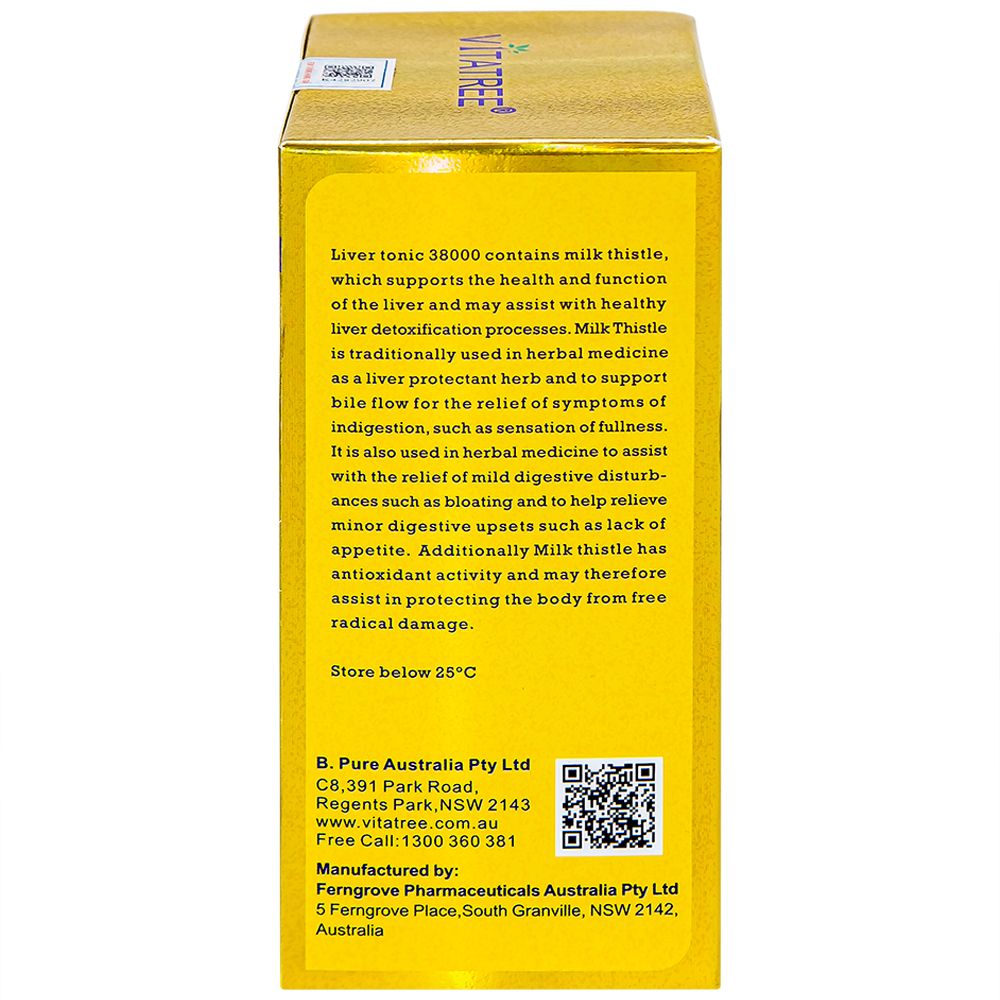  Viên uống Super Liver Detox Vitatree hỗ trợ góp phần giải độc gan (100 viên) 
