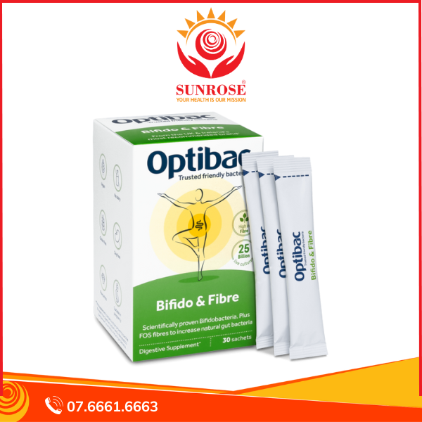  Men vi sinh Optibac Bifido & Fibre Probiotics 30 gói 