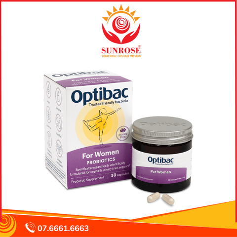  Viên uống Optibac For Women bổ sung lợi khuẩn hỗ trợ sức khỏe nữ giới (30 viên) 